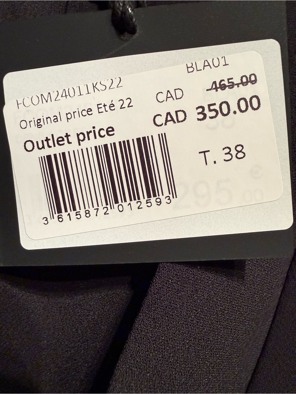 The Kooples Classic Black Long-Sleeve V-Neck Jumpsuit women’s size 6 $350 - Picture 4 of 10